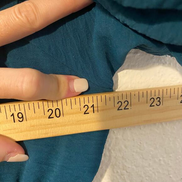 Liberty Love Teal Tiered Boho Midi Dress Plus Size 3XL - Picture 3 of 8